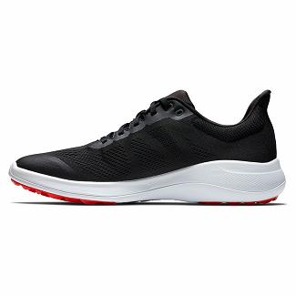 Men's Footjoy Flex Spikeless Golf Shoes Black NZ-158690